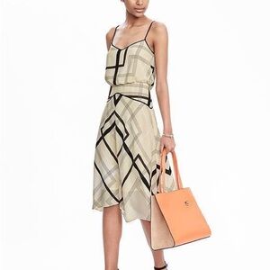 Banana Republic Cream and Black Spaghetti Strap Sundress